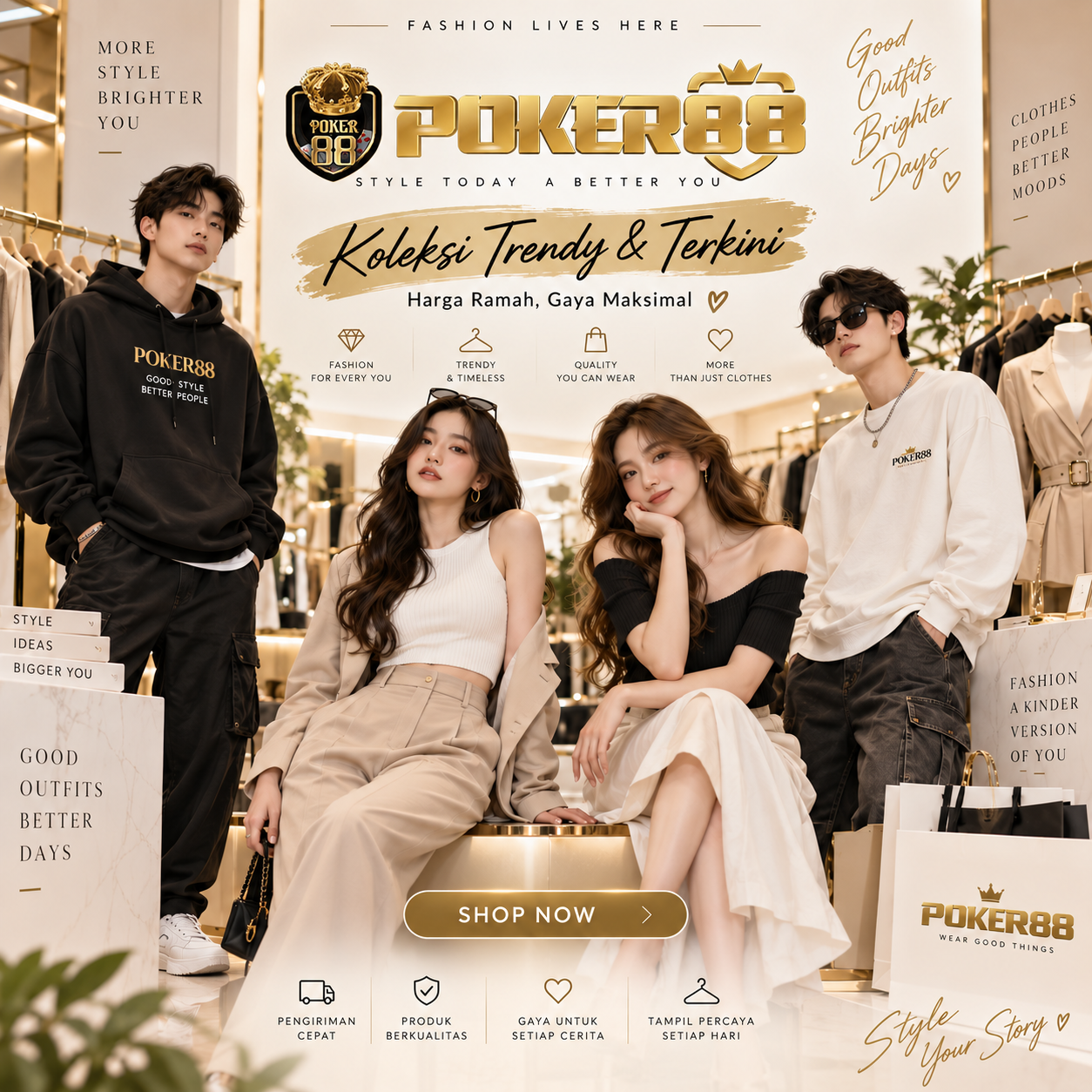 POKER88 Oversized Tee Trendy